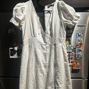 White mini dress